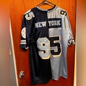 New York Patchwork Jersey - Navy and Gray
